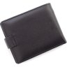 Мужское практичное портмоне из натуральной кожи черного цвета ﻿H-Leather Accessories (21535) - 3