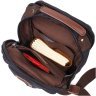 Черная мужская сумка-слинг через плечо из качественного текстиля Vintage 2422192 - 5