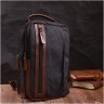 Черная мужская сумка-слинг через плечо из качественного текстиля Vintage 2422192 - 7