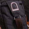 Черная мужская сумка-слинг через плечо из качественного текстиля Vintage 2422192 - 9