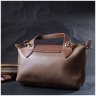 Горизонтальная женская сумка из натуральной кожи бежевого цвета Vintage 2422251 - 8