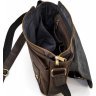 Большая коричневая мужская сумка-мессенджер из натуральной кожи винтажного стиля TARWA (19945) - 2