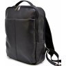 Городской кожаный мужской рюкзак черного цвета TARWA (19789) - 1
