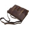 Винтажный деловой мужской портфель коричневого цвета VINTAGE STYLE (14774) - 4