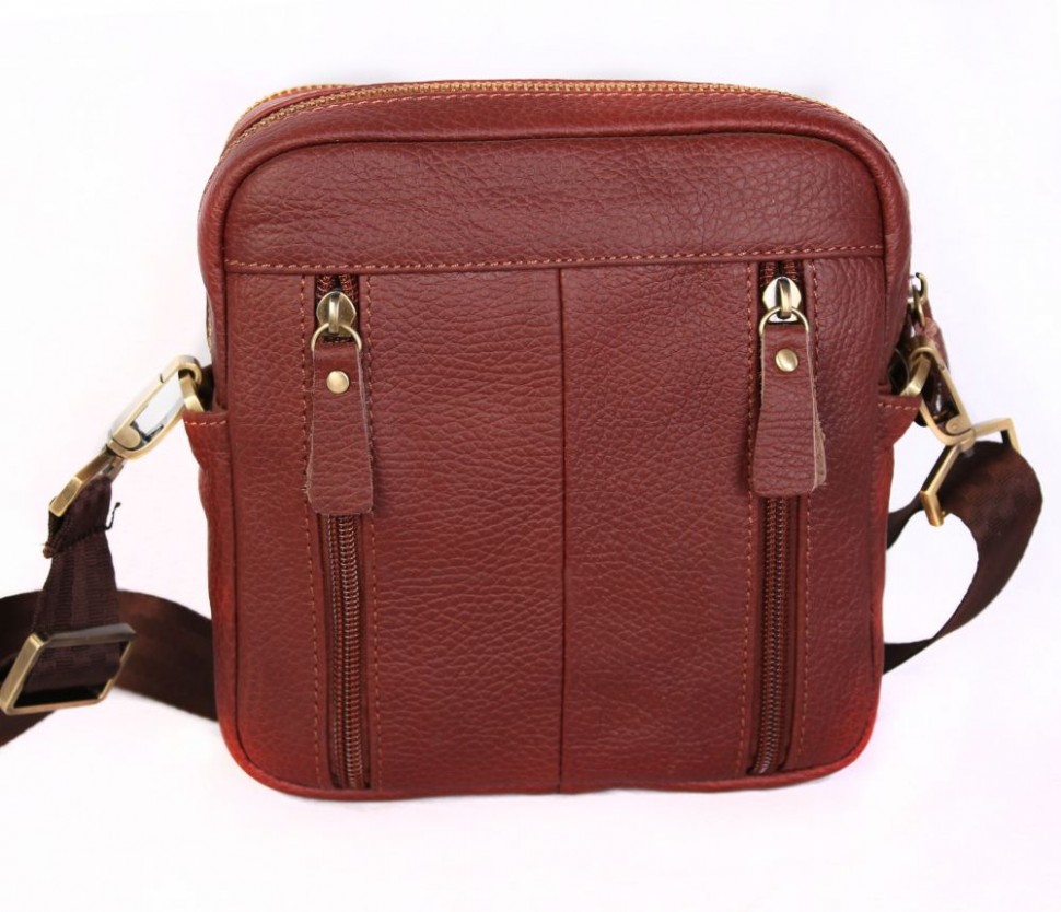 Компактная мужская сумочка из натуральной кожи Bag Collection (0-0047)