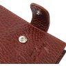 Светло-коричневое мужское портмоне из натуральной кожи с хлястиком на кнопке KARYA (2421075) - 3