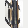 Мужская деловая сумка из кожи Крейзи черная с желтым VATTO (11731) - 8