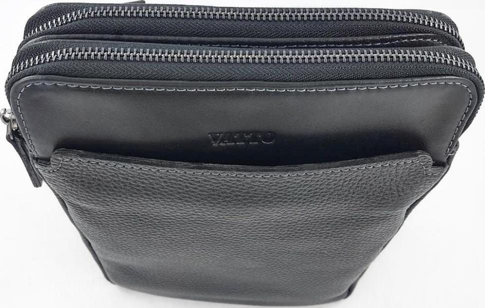 Мужская наплечная сумка черного цвета VATTO (12130)