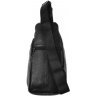 Мужская кожаная повседневная сумка-рюкзак черного цвета Keizer (19341) - 3