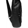 Мужская кожаная повседневная сумка-рюкзак черного цвета Keizer (19341) - 4