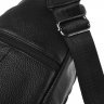 Мужская кожаная повседневная сумка-рюкзак черного цвета Keizer (19341) - 5