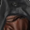 Мужская кожаная повседневная сумка-рюкзак черного цвета Keizer (19341) - 8