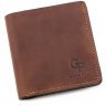 Мужской кожаный коричневый кошелек винтажного стиля Grande Pelle (13061) - 1