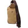 Текстильная мужская сумка через плечо песочного цвета Vintage 2422194 - 2