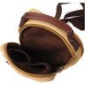 Текстильная мужская сумка через плечо песочного цвета Vintage 2422194 - 5