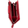 Женский кошелек-клатч из качественной кожи красного цвета на запястье KARYA (19596) - 5