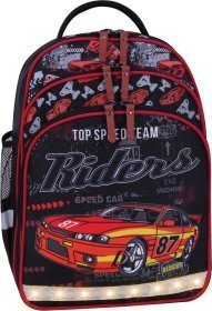 Школьный текстильный рюкзак для мальчиков с принтом автомобиля Bagland (55390)