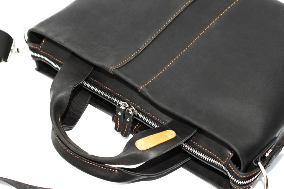 Стильная деловая мужская сумка из матовой кожи с ручками VATTO (12031)