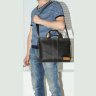 Стильная деловая мужская сумка из матовой кожи с ручками VATTO (12031) - 13
