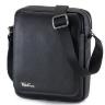Качественная черная сумка на плечо из натуральной кожи Tom Stone (12205) - 1