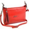 Красивая женская сумка красного цвета из кожи Desisan (575-4) - 1