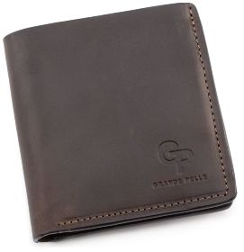 Стильный кожаный мужской кошелек ручной работы Grande Pelle (13060)