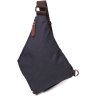 Текстильная мужская сумка-слинг черного цвета Vintage 2422196 - 2