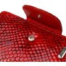 Красный лакированный женский кошелек из натуральной кожи с тиснением под змею CANPELLINI (2421682) - 3