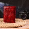 Красный лакированный женский кошелек из натуральной кожи с тиснением под змею CANPELLINI (2421682) - 8