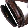 Многофункциональная мужская сумка-барсетка из натуральной кожи темно-коричневого цвета Vintage (20450) - 5