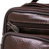 Многофункциональная мужская сумка-барсетка из натуральной кожи темно-коричневого цвета Vintage (20450) - 6