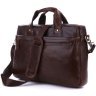 Удобная кожаная сумка - мессенджер с карманом для ноутбука VINTAGE STYLE (14114) - 4