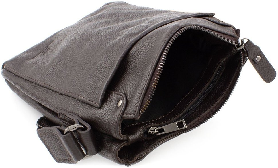 Повседневная мужская сумка-планшет коричневого цвета из натуральной кожи Leather Collection (11116)