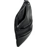 Мужская черная сумка-слинг из натуральной кожи с множеством карманов Vip Collection (21099) - 3