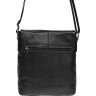 Добротная мужская сумка-планшет на плечо из натуральной кожи черного окраса Borsa Leather (21322) - 3