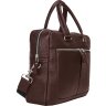 Кожаная мужская сумка для ноутбука 15 дюймов в коричневом цвете Issa Hara (21185) - 3