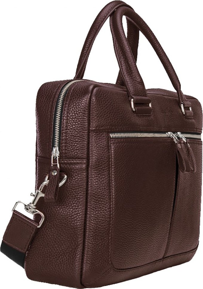 Кожаная мужская сумка для ноутбука 15 дюймов в коричневом цвете Issa Hara (21185)