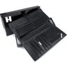 Кожаный мужской купюрник черного цвета под много карт H-Leather Accessories (21545) - 9