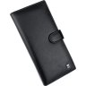 Кожаный мужской купюрник черного цвета под много карт H-Leather Accessories (21545) - 1