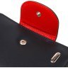 Вертикальный женский кошелек черно-красного цвета из гладкой кожи CANPELLINI (2421683) - 3