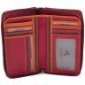 Красный женский кошелек среднего размера из натуральной кожи на молнии Visconti Aruba 69291 - 2