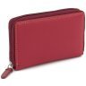 Красный женский кошелек среднего размера из натуральной кожи на молнии Visconti Aruba 69291