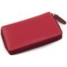 Красный женский кошелек среднего размера из натуральной кожи на молнии Visconti Aruba 69291 - 3