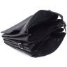 Классическая мужская наплечная сумка из фактурной кожи черного цвета H.T. Leather 69791 - 9