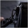 Черная кожаная женская сумка на плечо с клапаном на магнитной кнопке Vintage 2422254 - 9