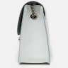 Женская кожаная сумка-кроссбоди маленького размера в белом цвете Ricco Grande (15675) - 4