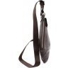 Кожаная сумка в темно-коричневом цвете через плечо Grande Pelle (12418) - 2