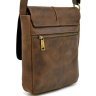 Мужская винтажная сумка формата A5 из натуральной кожи через плечо TARWA (19633) - 3