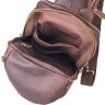 Мужская сумка-рюкзак коричневого цвета из винтажной кожи Vintage (2421303) - 4