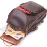 Мужская сумка-рюкзак коричневого цвета из винтажной кожи Vintage (2421303) - 5